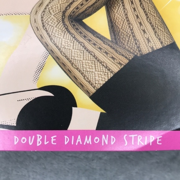 Star Power Spanx Shaping Tights Center Stage Size  C Diamond Stripe Black - Picture 4 of 7